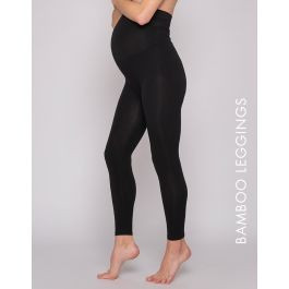 Black Bamboo Over Bump Maternity Leggings | Seraphine UK