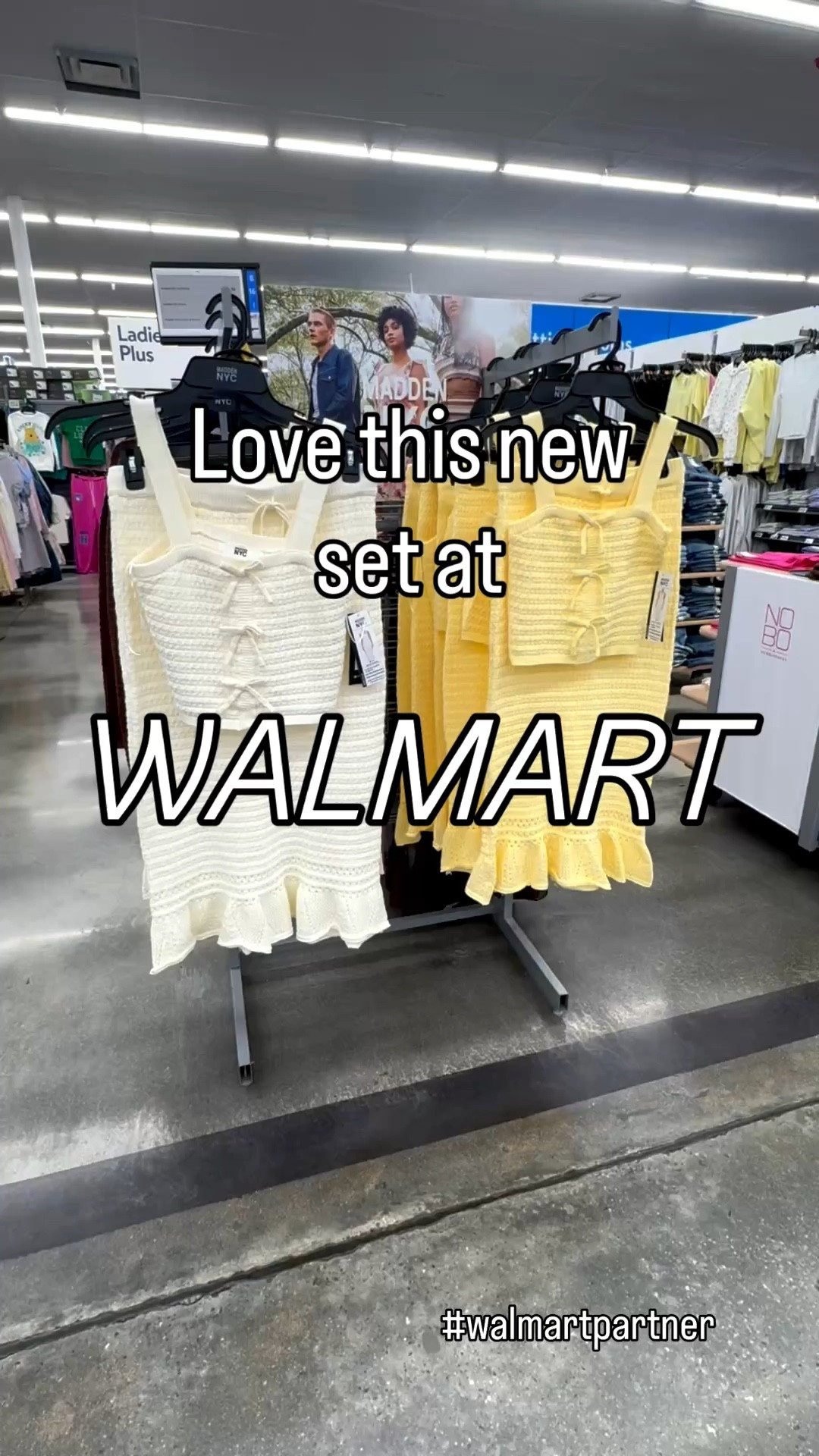 Walmart Madden NYC Women's Crochet Tank Top and Skirt Set