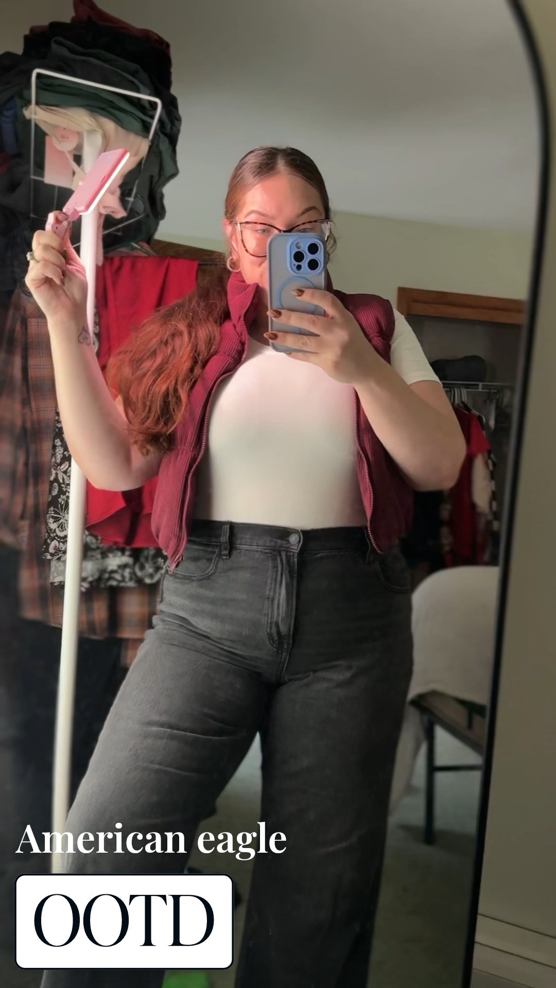 Just another fall outfit inspo.. had to style my cute new vest!! Boscovs buy with my favorite jeans from @americaneagle 


#americaneagle #jeans #boscovs 

#LTKSeasonal #LTKSaleAlert #LTKMidsize