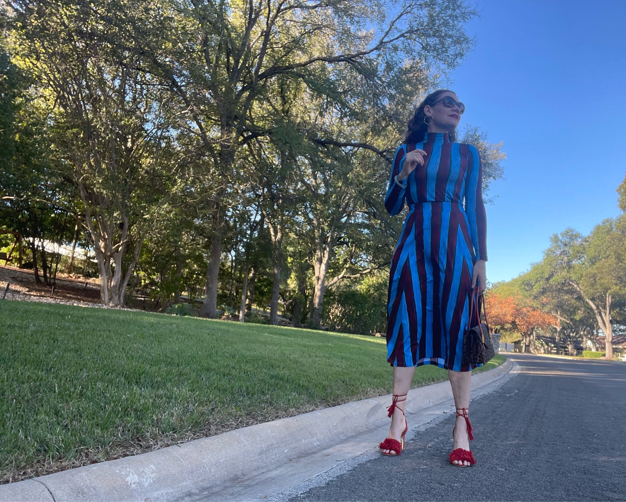Stripes (as a set but I love the thought of them paired separately!) and pops of fringe and leopard- I love outfits that are so perfectly fall but feel unexpected! #investmentpiece 

#LTKstyletip #LTKSeasonal #LTKover40