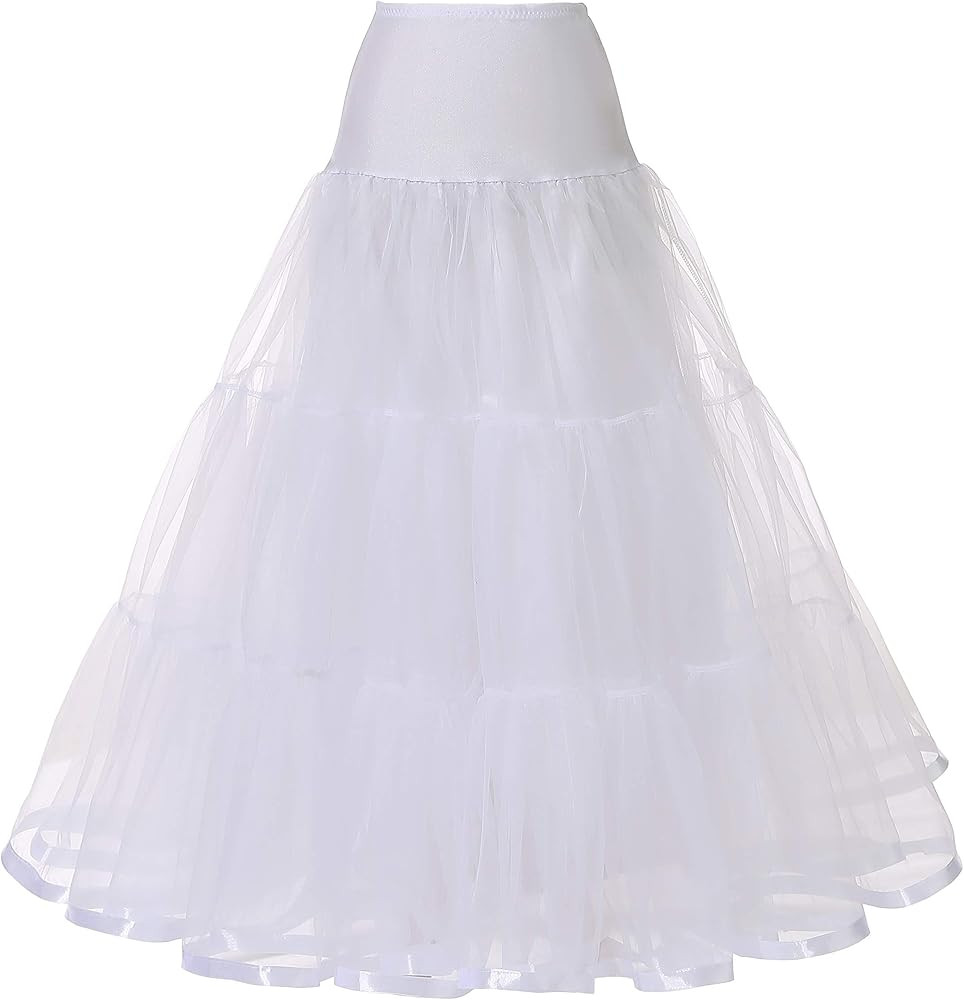 WOWBRIDAL Women's Ankle Length Petticoats Wedding Slips Plus Size S-XL | Amazon (US)