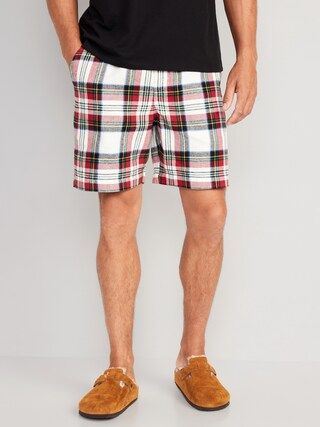 Matching Flannel Pajama Shorts for Men -- 7-inch inseam | Old Navy (US)