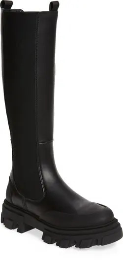Ganni Calf Leather High Chelsea Boot | Nordstrom | Nordstrom