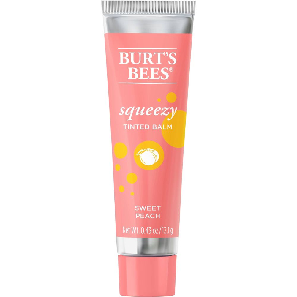 Burt's Bees Squeezy Tinted Lip Balm - Sweet Peach - 0.43oz | Target