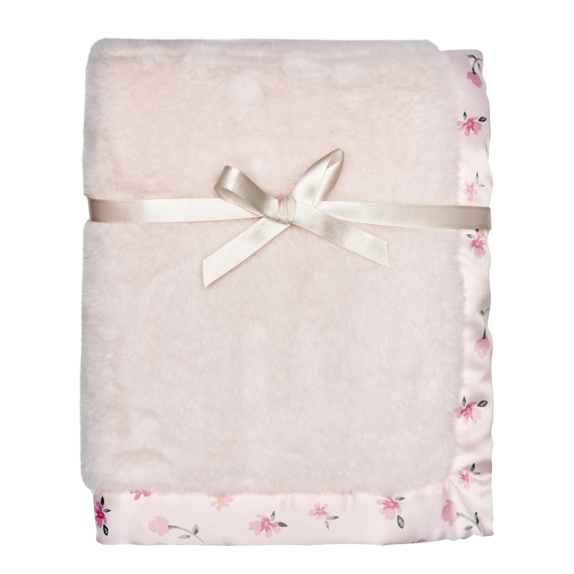 Modern Moments By Gerber Baby & Toddler Girl Plush Blanket with Satin Trim, Light Pink - Walmart.... | Walmart (US)