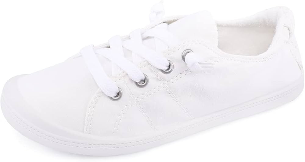 Women's Slip On Canvas Sneaker Low Top Casual Walking Shoes Classic Comfort Flat Fashion Sneakers | Amazon (US)