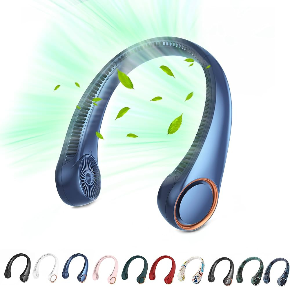 Portable Neck Fan, Hands Free Bladeless Fan, 360° Cooling Personal Fan,Wearable Quiet Fan for Ou... | Amazon (US)