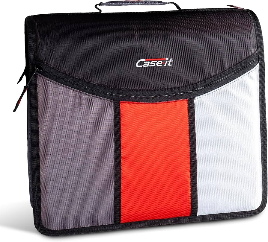 Case-it The Mighty Zip Tab Zipper Binder - 3 Inch O-Rings - 5 Color Tab Expanding File Folder - M... | Amazon (US)