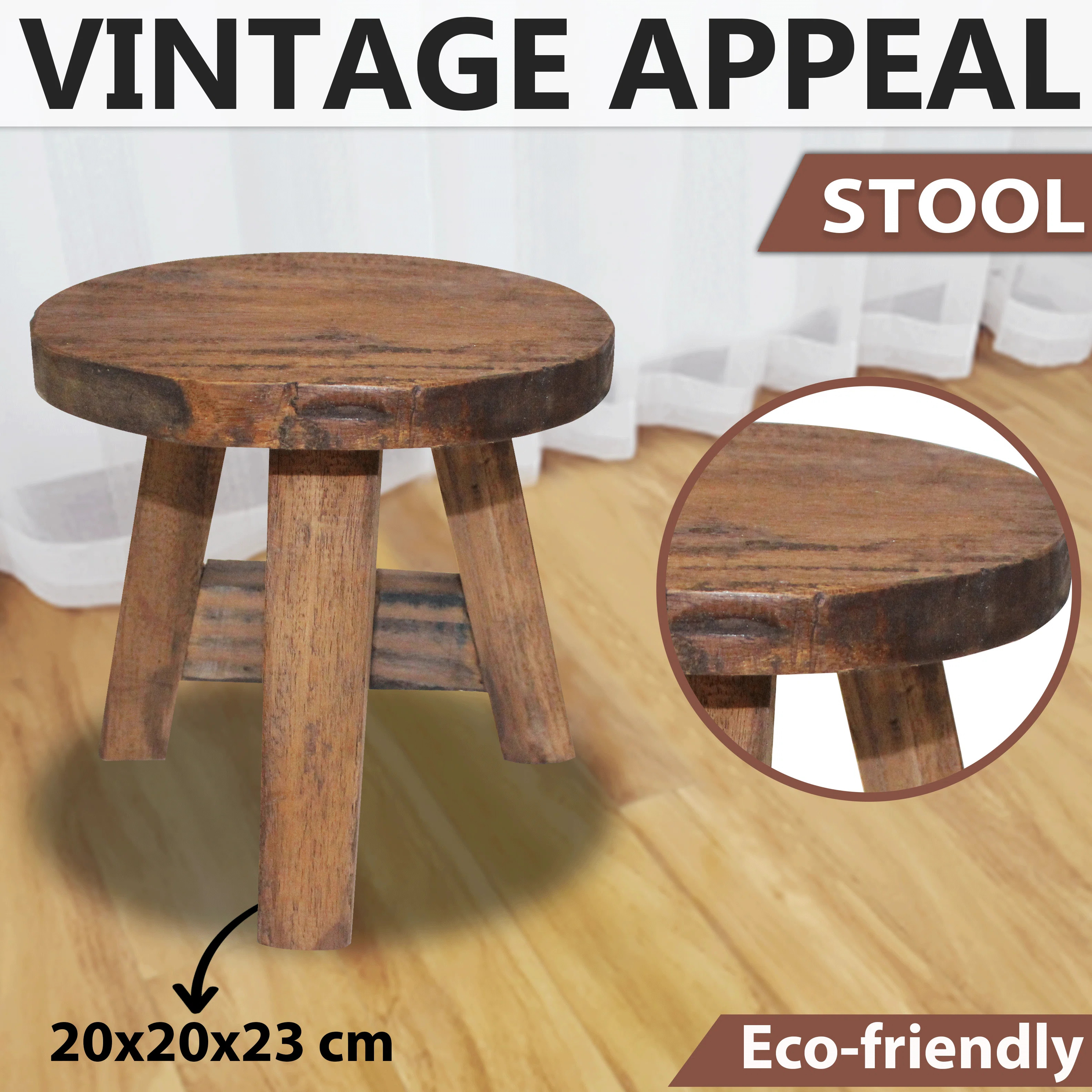 VidaXL VidaXL Stool Solid Reclaimed Wood | Wayfair | Wayfair North America