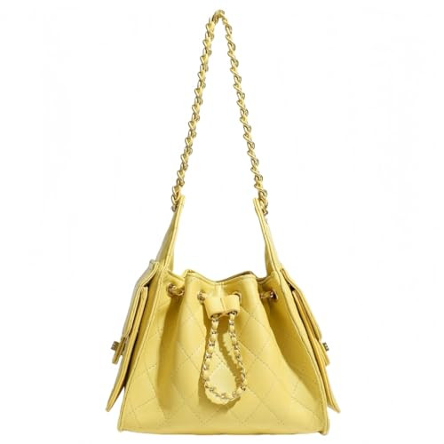 XinYiQu Women’s Classic Quilted Shoulder Bags Chain Strap Handbags Suede Tote Crumpled Purse Slouchy Hobo Bag | Amazon (US)