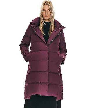Orolay Women's Hooded Down Jacket Long Winter Coat | Amazon (US)