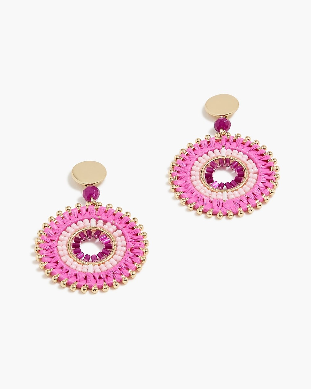 Beaded circle statement earrings | J.Crew Factory