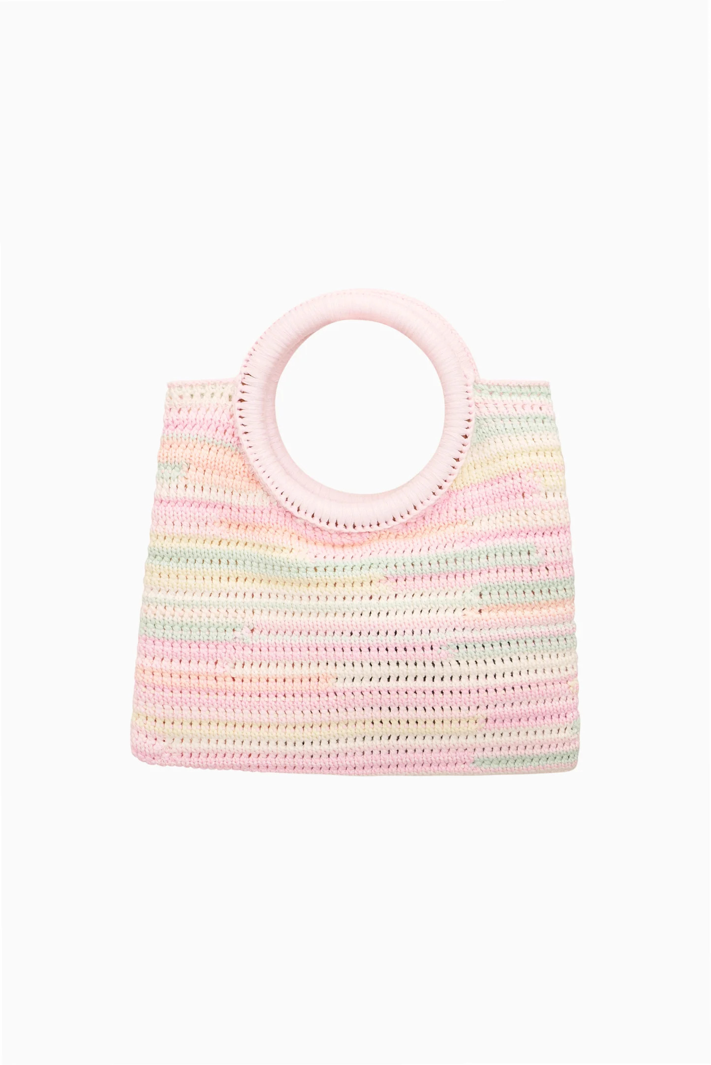 Velle Striped Crochet Pouch | LoveShackFancy