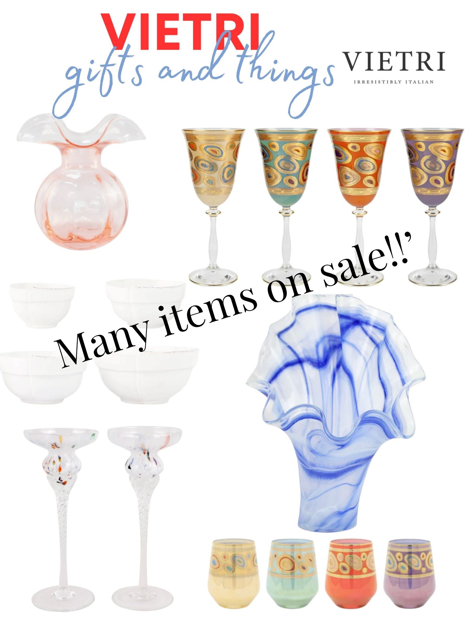 Vietri favorites with many items on sale 
