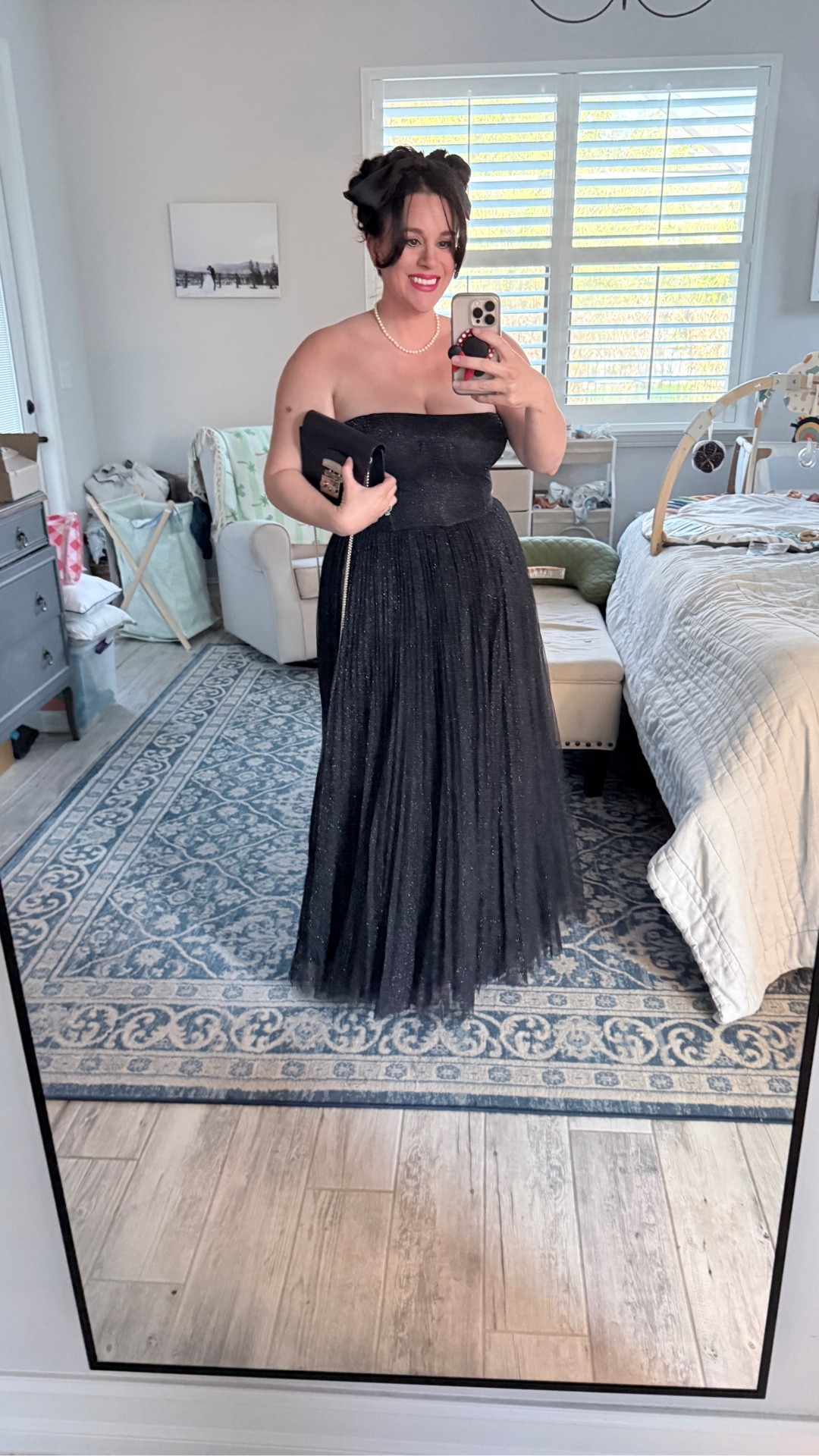 A theme is my favorite! For a formal event postpartum can be hard. I wasn’t exactly sure what would fit either but this style is perfect! Looks for structure in the top and room in the belly! Here’s what I wore and some other similar favorites. The strapless made it super easy to pump halfway through the night! 

Dress: Hutch 
Bag: Furla 
Shoes: Badgley Mischka 
Pearls: vintage family treasure 

#LTKootd #LTKMidsize #LTKmomlife