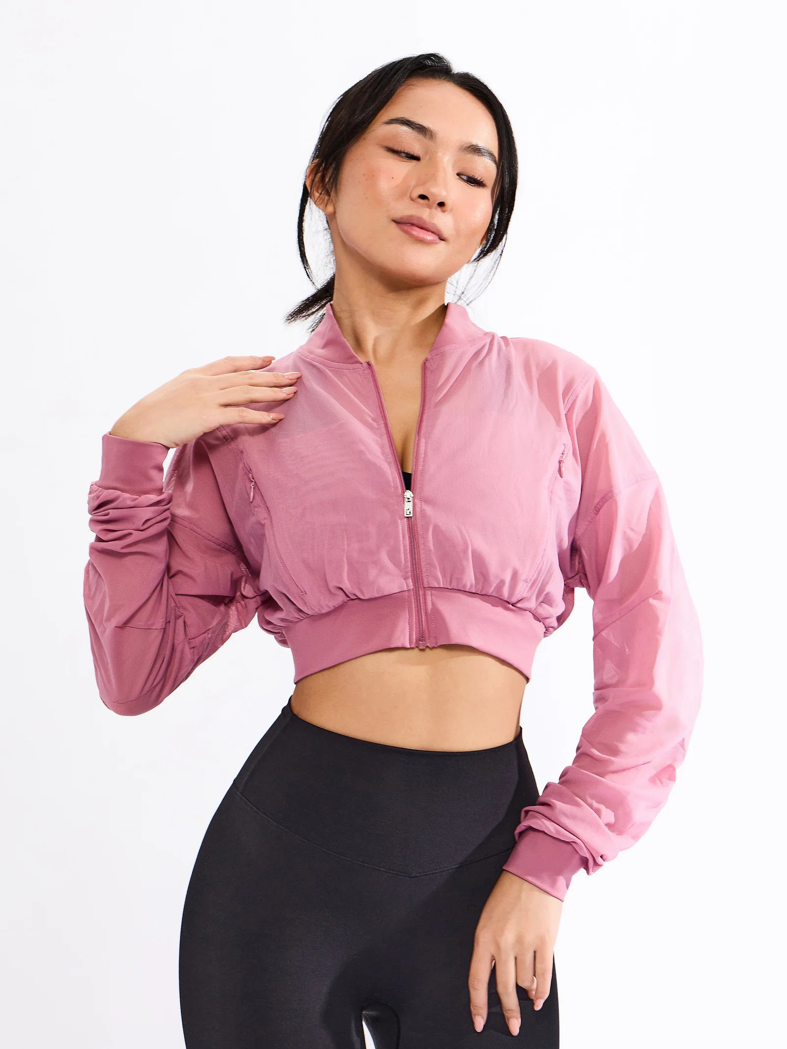 Exposed Mesh Jacket - Onyx Black | Buffbunny Collection