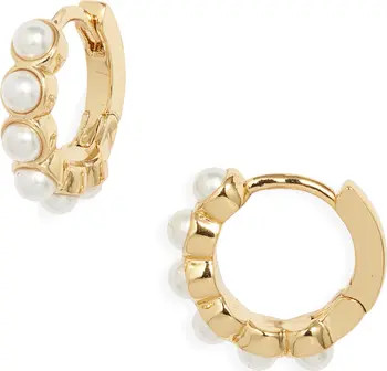 Madewell Freshwater Pearl Huggie Hoop Earrings | Nordstrom | Nordstrom