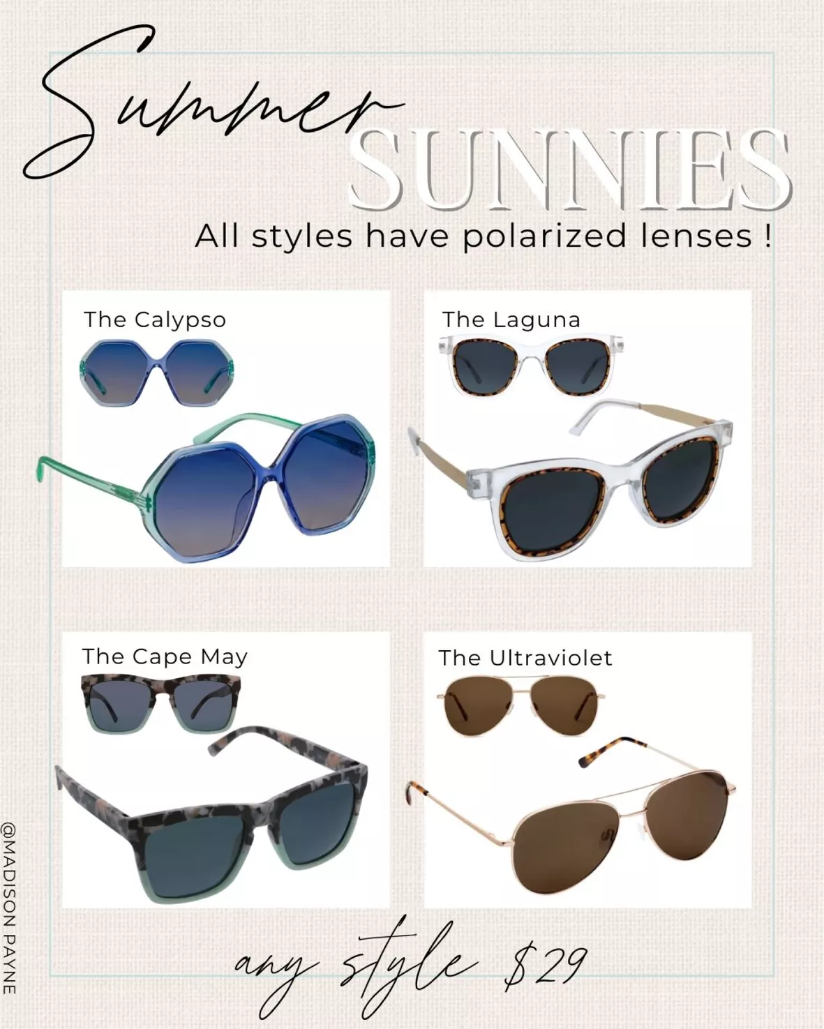 All About The Types of Sunglasses