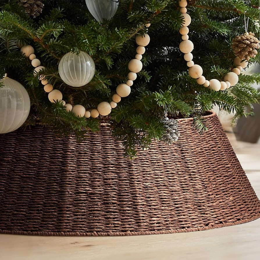 Hommtina Christmas Tree Collar- 42",Christmas Tree Base Christmas Basket Collar for Home, Living ... | Amazon (US)