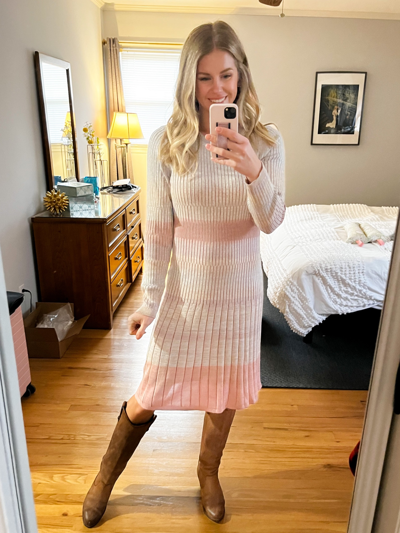 Lovvve this sweater dress. The color combo is so pretty!  Wearing size small. A few different colors available and only $23 

#LTKFind #LTKworkwear #LTKunder50