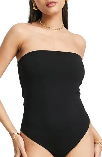 Topshop Bandeau Strapless Cotton Bodysuit | Nordstrom | Nordstrom