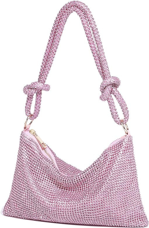 YUWITA Rhinestone Purse for Women Evening Bag Glitter Sparkly Mini Handbags | Amazon (US)