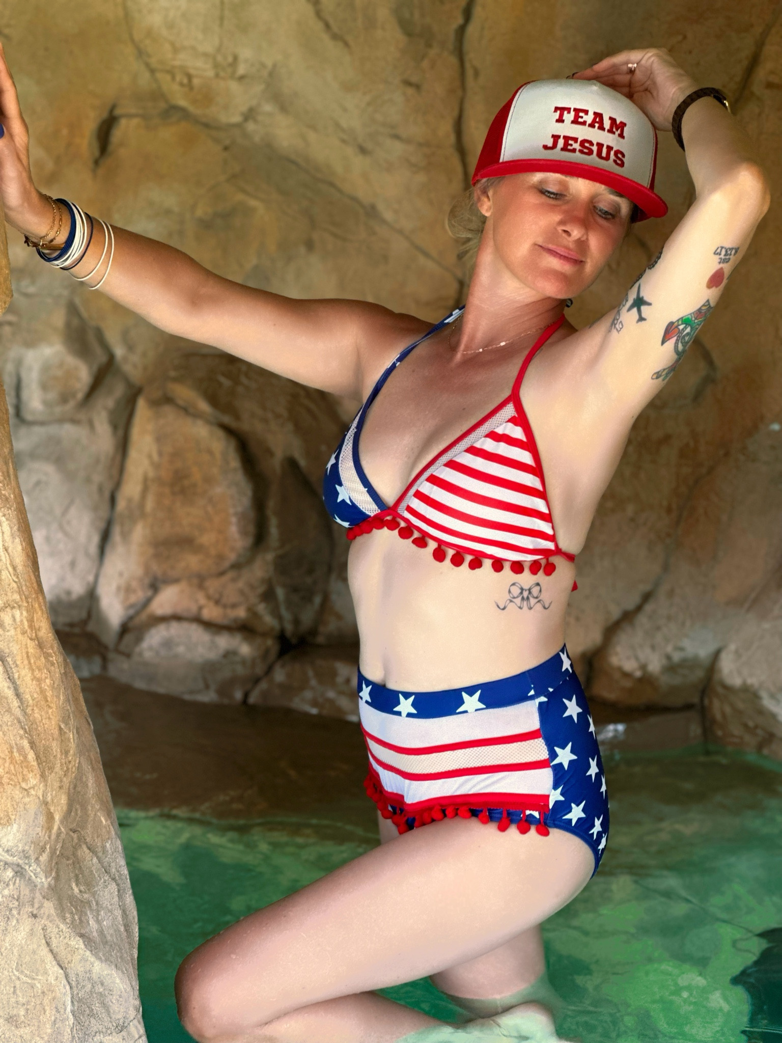All American girl bathing suit. Wearing a small. 
(5’1” 105lbs)