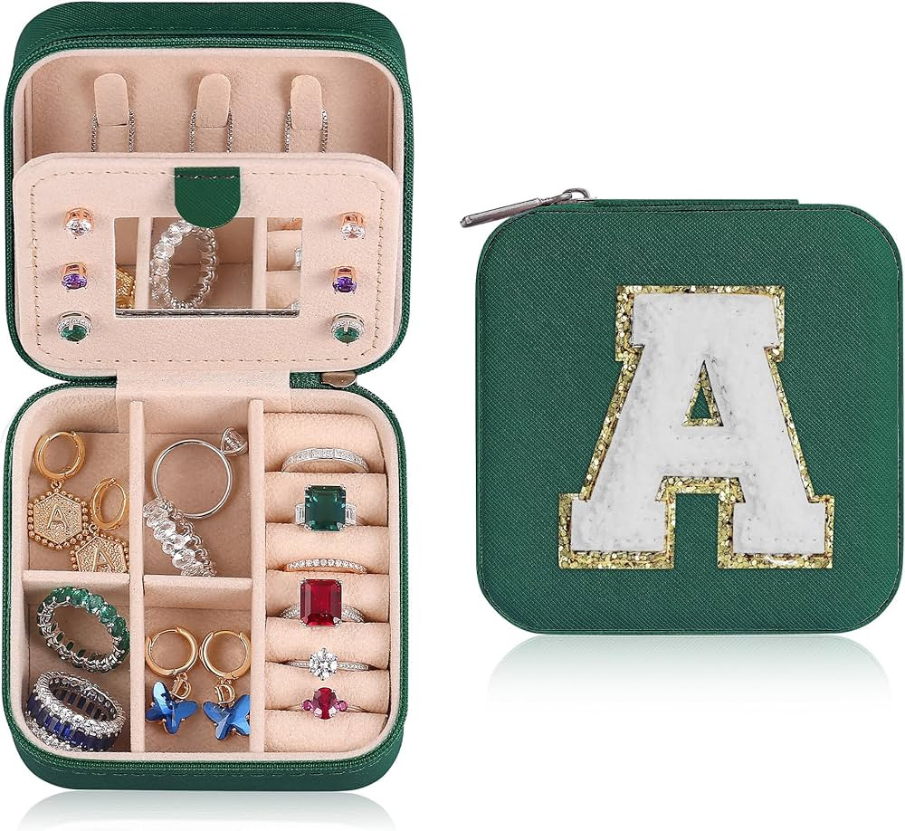 Parima Graduation Gifts for Her - Trendy Travel Jewelry Case, Personalized Gifts - Green Travel J... | Amazon (US)