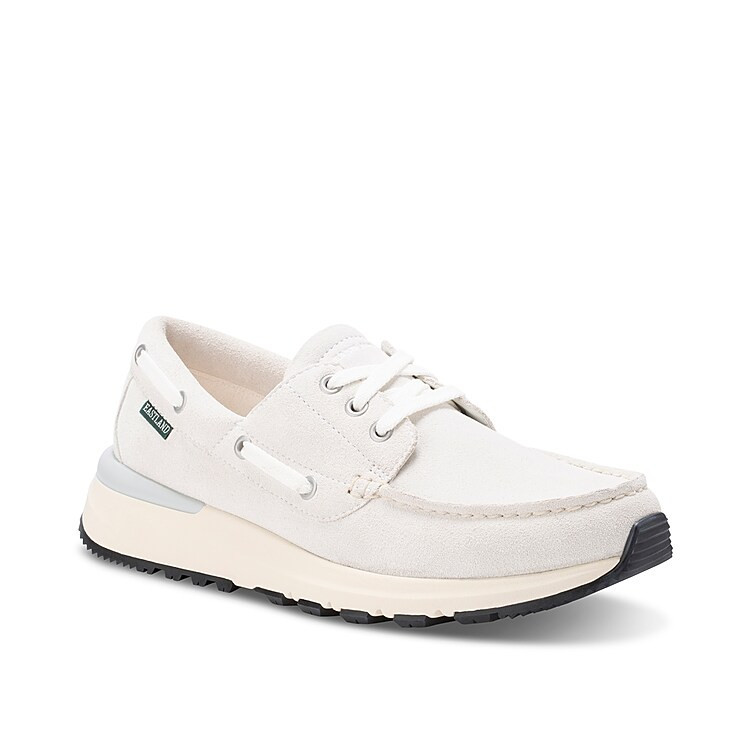 Eastland Leap Trainer Boat Shoe | Men's | White Suede | Size 9.5 | Boat Shoes | DSW