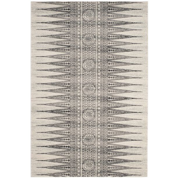 SAFAVIEH Evoke Keisha Abstract Geometric Area Rug, Ivory/Grey, 4' x 6' | Walmart (US)