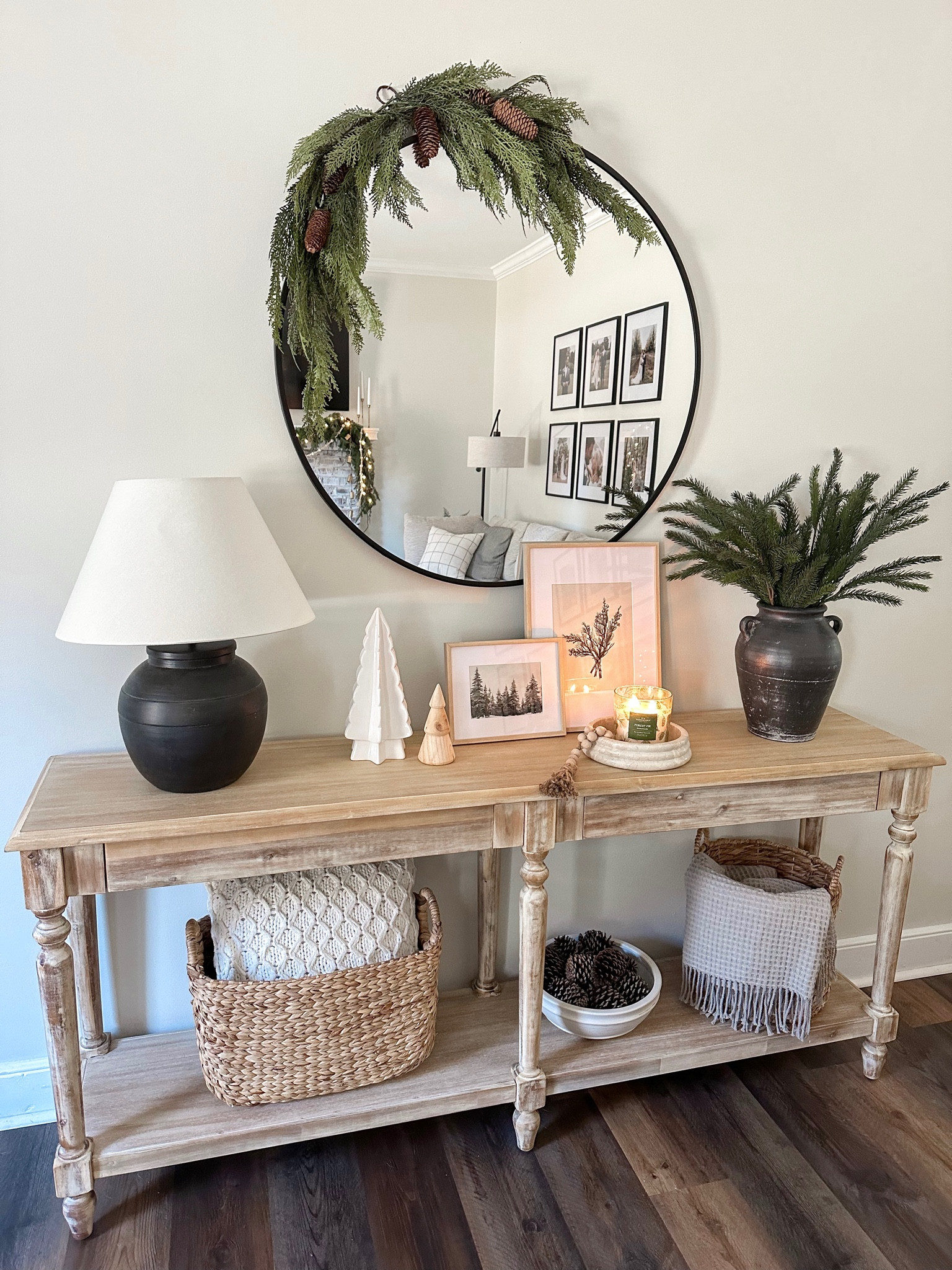 Neutral Christmas console table styling 

#LTKhome #LTKHoliday #LTKSeasonal