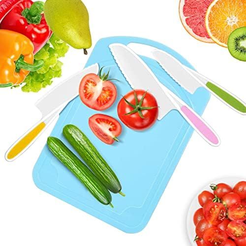 Joyoldelf 3 Pieces Kids Knife Set for Cooking, with Cutting Board, Safe Lettuce and Salad Knives,... | Amazon (CA)