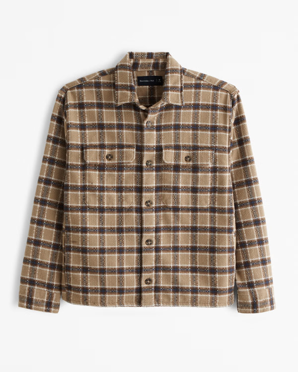 Men's Flannel Shirt Jacket | Men's Clearance | Abercrombie.com | Abercrombie & Fitch (US)