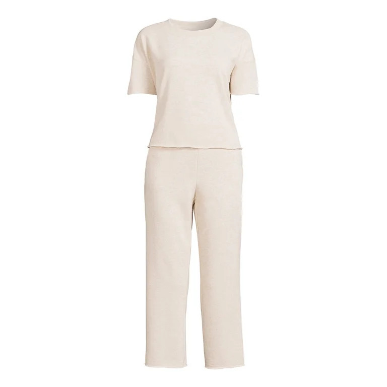 Secret Treasures Women's and Women's Plus Sleep Top and Pants, 2-Piece | Walmart (US)