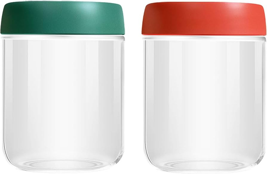 MR.KIANGCI 2 Pack Mason Jars 16 OZ with Lids,Wide Mouth Mason Jars Glass Jar with Screw Lid,Reusa... | Amazon (US)