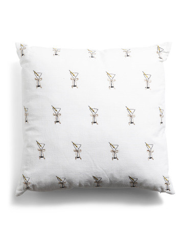 20x20 Martini Bow Pillow | TJ Maxx