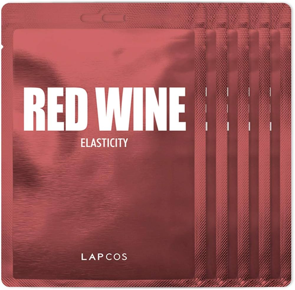 LAPCOS Red Wine Sheet Mask, Daily Face Mask with Antioxidants to Restore and Soften Skin, Korean ... | Amazon (US)