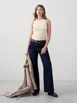 Ribbed Racer Tank | Banana Republic Factory