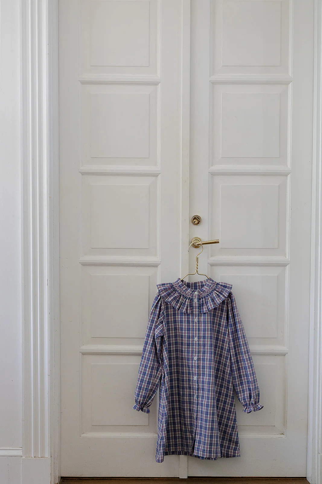 Molly Anne Dress in Blue &amp; Purple Plaid | Sun House Children's