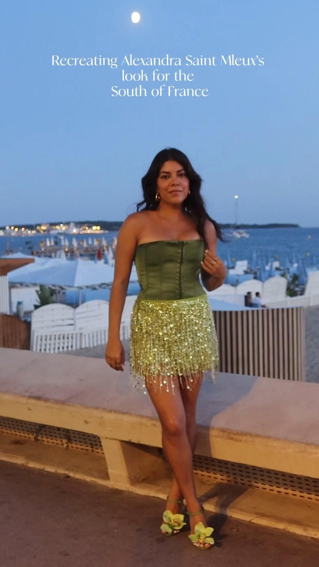 Recreating Alexandra Saint Mleux’s look for a night out in Cannes, in the south of France. 

ASTA resort Jasmin beaded skirt in chartreuse, Guizio satin corset top in Jardin, upcycled Manolo Blahnik heels, Amazon earrings in gold and green 

9/6/2025

#LTKStyleTip #LTKParties #LTKPetite