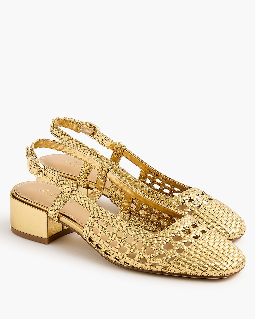Woven slingback heels | J.Crew Factory