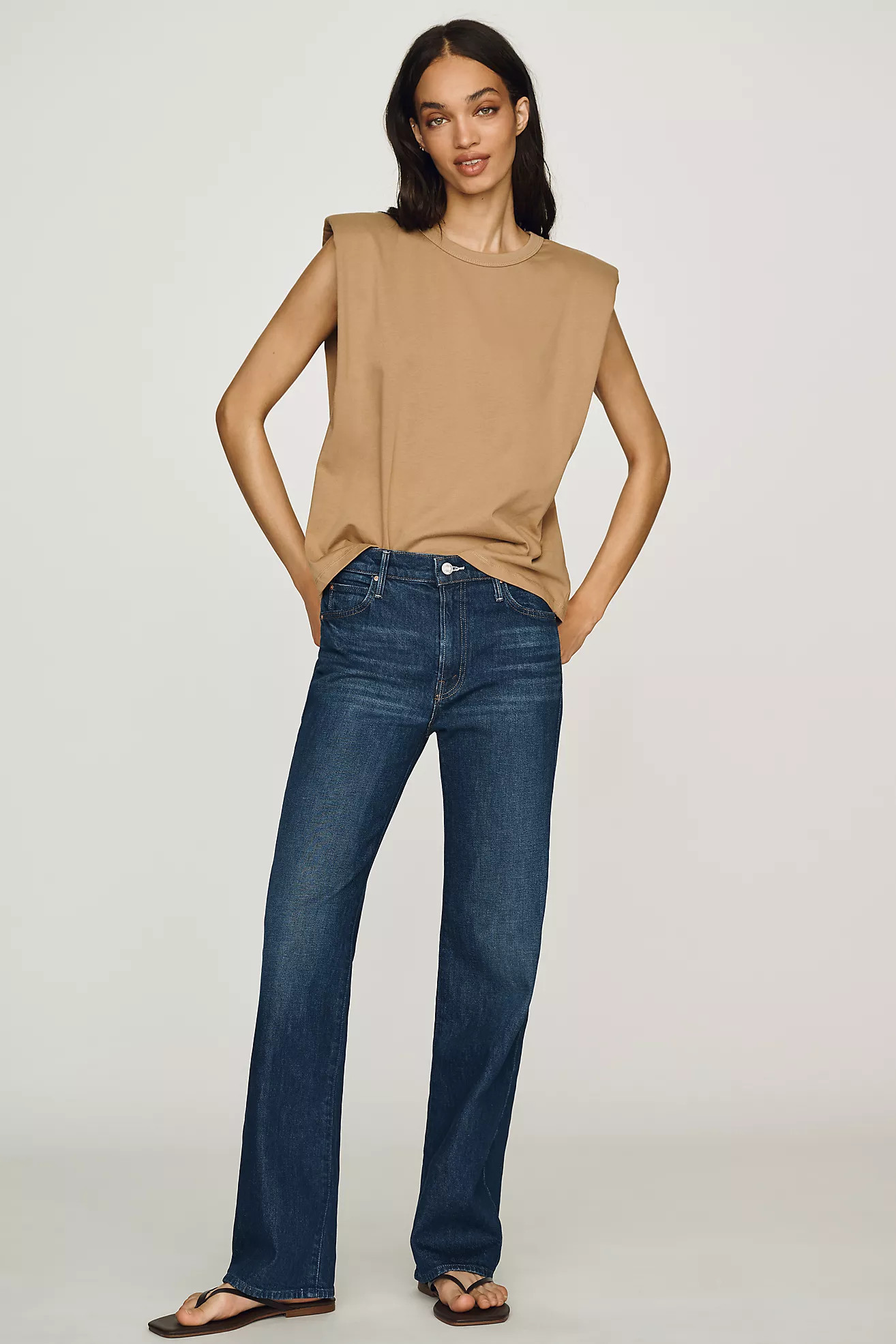 MOTHER Kick It Mid-Rise Straight-Leg Jeans | Anthropologie (US)