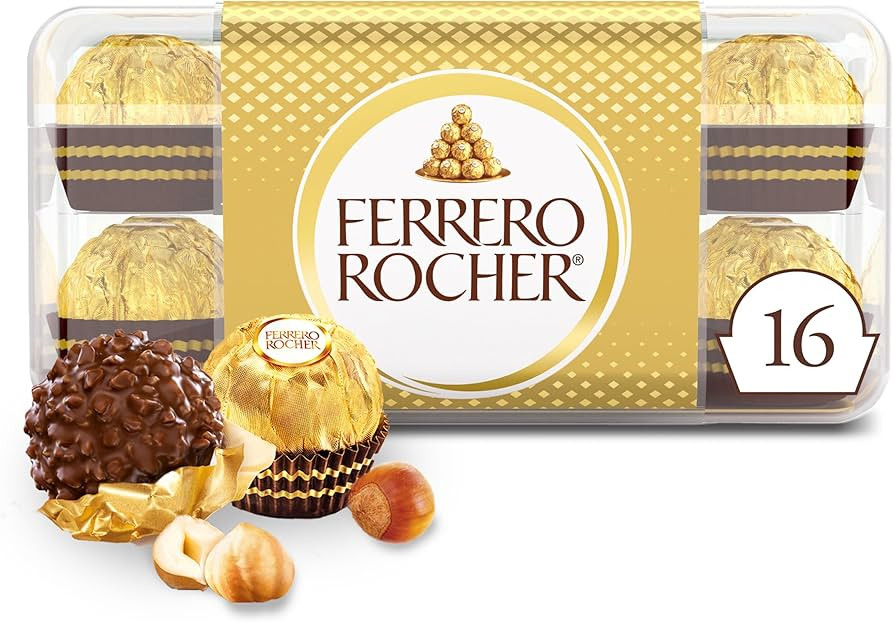 Ferrero Rocher, 16 Count, Gourmet Milk Chocolate Hazelnut, Chocolate Gift Box, Individually Wrapp... | Amazon (US)