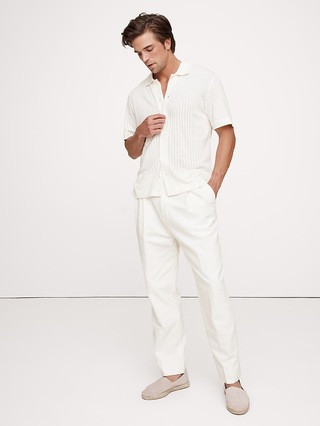 Pleated Cotton-Linen Blend Suit Pant | Banana Republic (US)