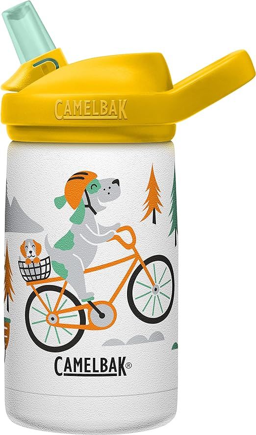 CamelBak Eddy+ Kids Water Bottle, Vacuum Insulated Stainless Steel with Straw Cap, 12 oz | Amazon (US)