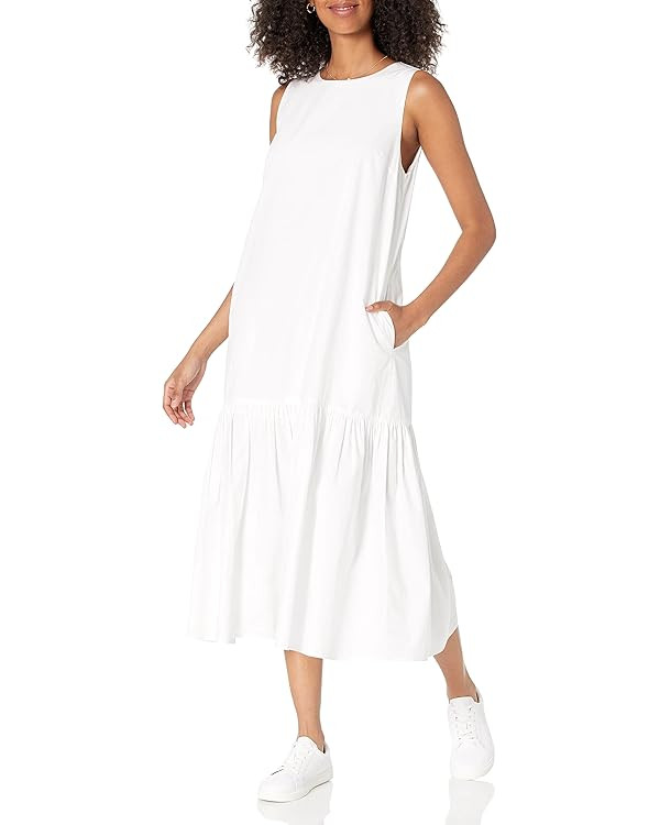 The Drop Women's Ilana Loose Sleeveless Wide-Hem Poplin Maxi Dress | Amazon (US)