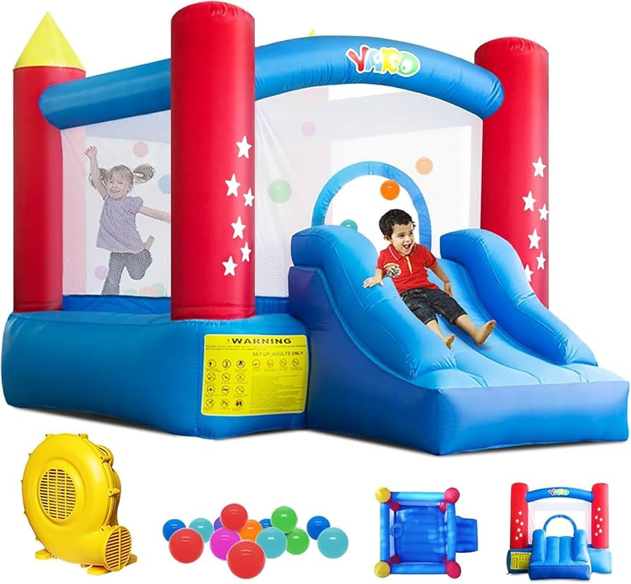 Yard Bounce House for Kids 3-8, Inflatable Bounce House with Slide, Bouncy House with Blower & Pl... | Amazon (US)