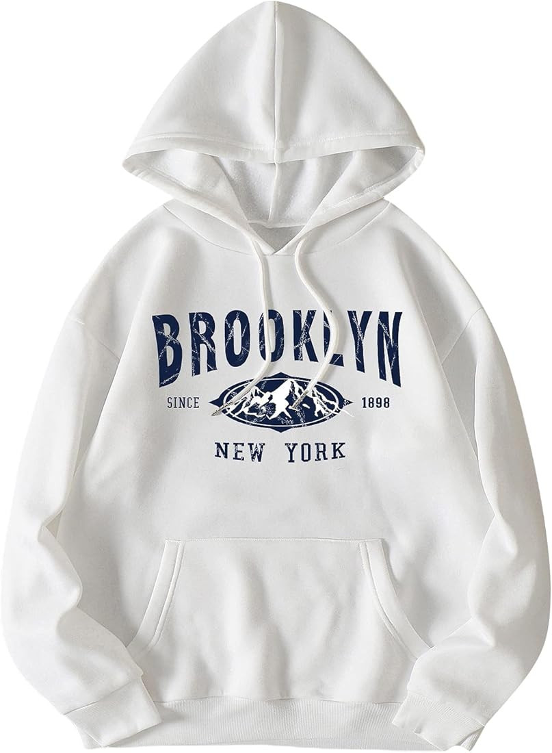 SOLY HUX Women's Graphic Oversized Crewneck Sweatshirts Fashion Cute Los Angeles California Teen Bag | Amazon (US)