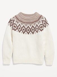 Fair Isle Raglan Sweater for Toddler Girls | Old Navy (US)