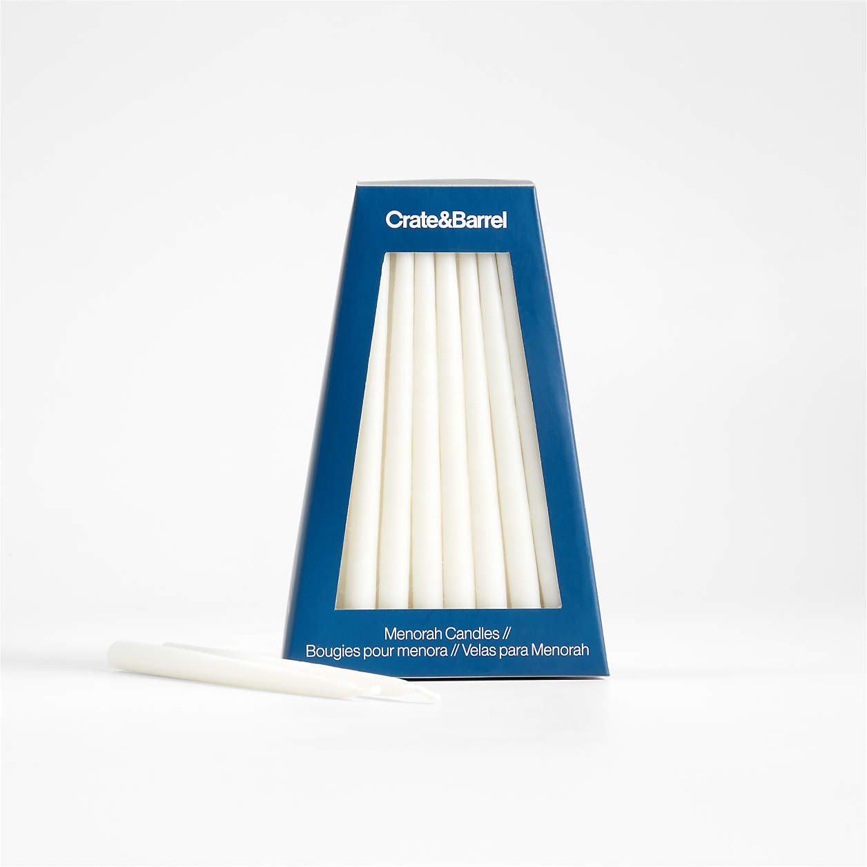 White Hanukkah Menorah Candles, Set of 45 + Reviews | Crate & Barrel | Crate & Barrel